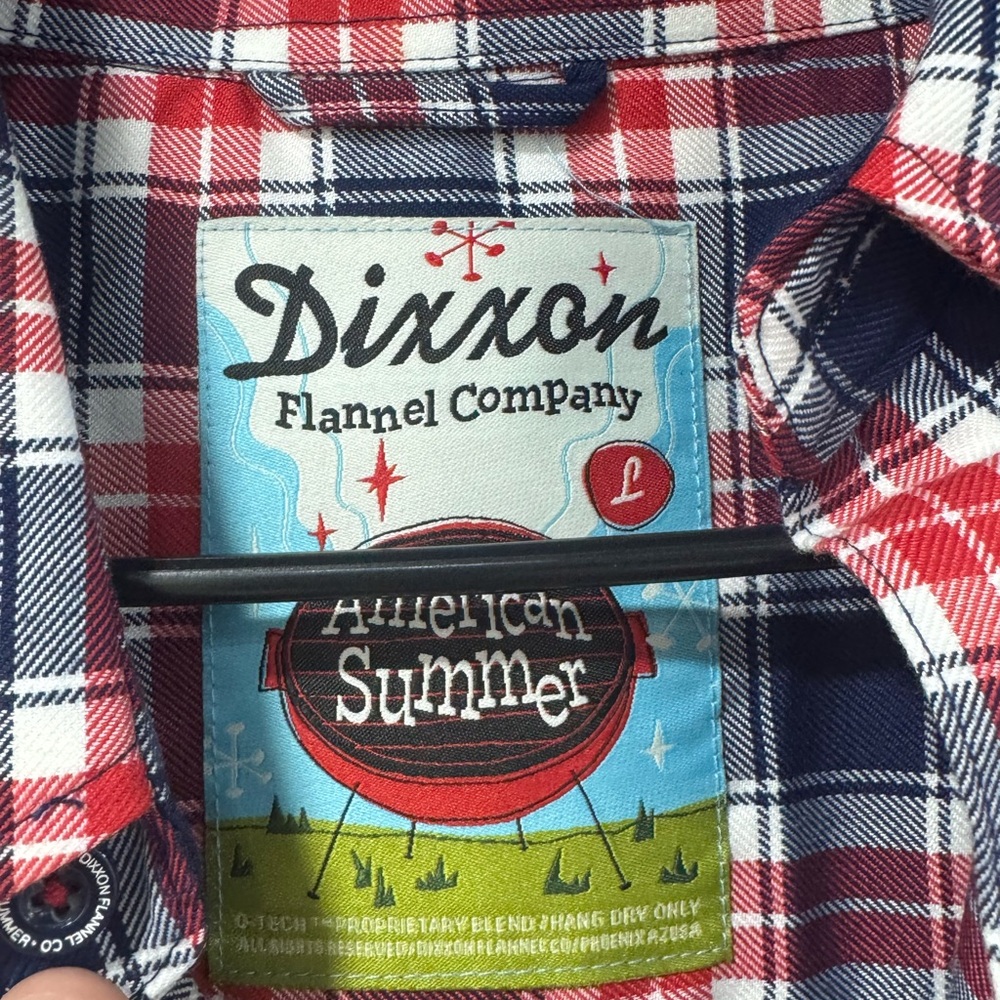 Dixxon Red and Blue Plaid Flannel Shirt